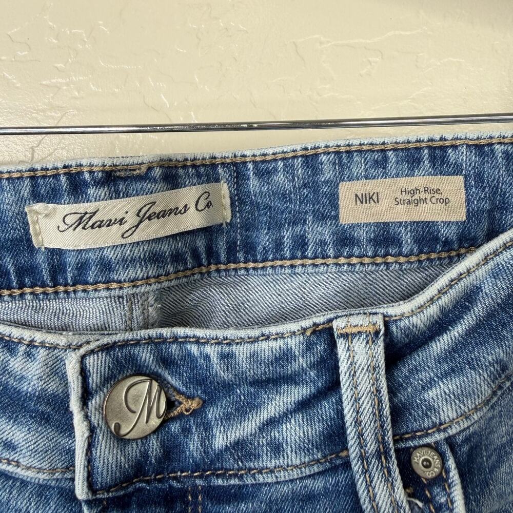 Mavi Jeans Co. Anthropologie Niki High-Rise Straight Crop Distressed Jeans - Picture 6 of 10